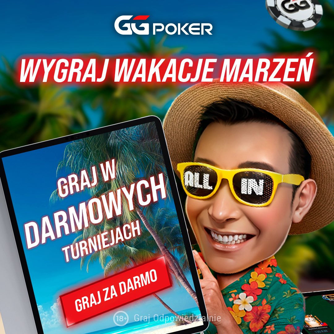 GGPokerPolska's tweet photo. Hipotetycznie: wpada Ci $2.000 z Wakacyjnego Wyzwania 🌴
Co robisz?
A. atakujesz wakacje
B. pół wakacje, pół bankroll
C. all in w bankroll
D. gadżet dla siebie
E. mówię w domu, że było $200 😅
Finał coraz bliżej - masz już ju do niego bilet?
https://t.co/Bjw9POILtc
#PokerPL https://t.co/gNaN7gdNcT