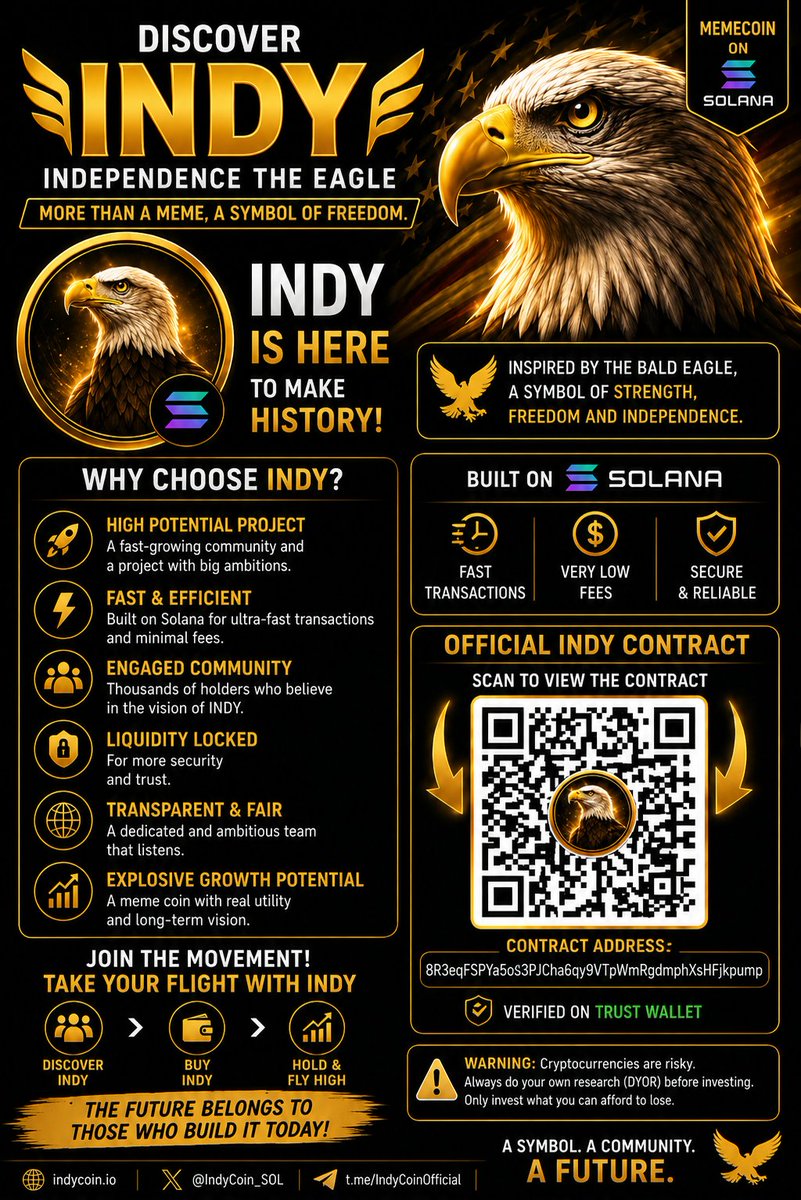 Indytothemoon's tweet photo. $INDY - Sol 🦅

Could this be the next 1000x gem?

Early entries are rarely obvious.

Keep it on your radar. 👀🚀

CA: 8R3eqFSPYa5Gs3PJCha6qv9VTpWmRgdmphXsHFjkpump

#INDY #1000xGem #Indytothemoon @Indytothemoon #1000x #10000x #solana #SolanaMemecoins #SolanaGems https://t.co/KX062AEGvp