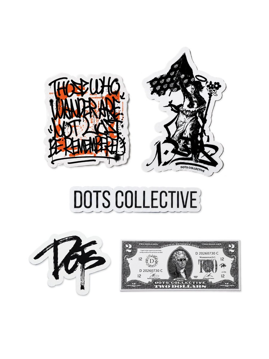 DOTS COLLECTIVE NEW ARRIVALS Liberty the Dots Sticker set Size