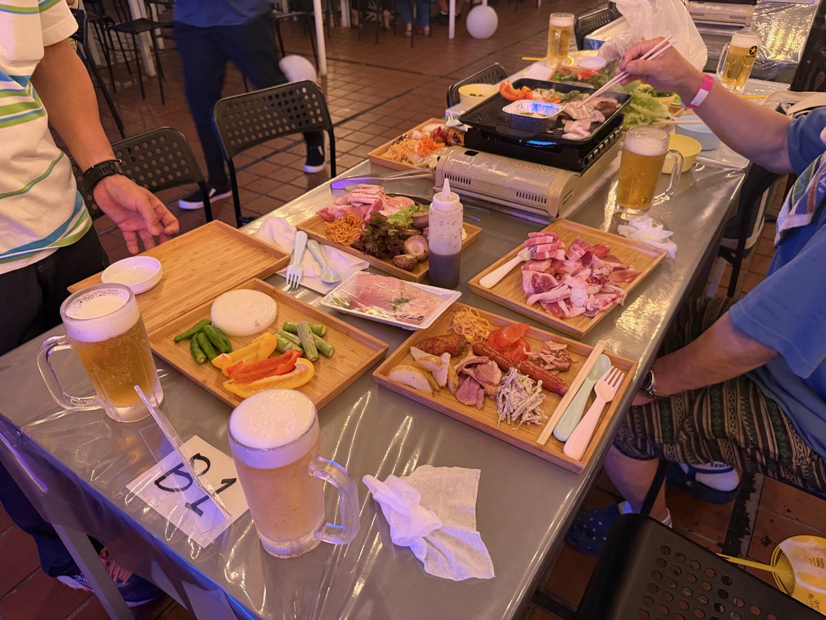 MASA554321's tweet photo. 納涼ビアガーデン🍻
エスパルス戦も中継⚽️
#ビアガーデン
#BBQ https://t.co/B8ajNLQi9d
