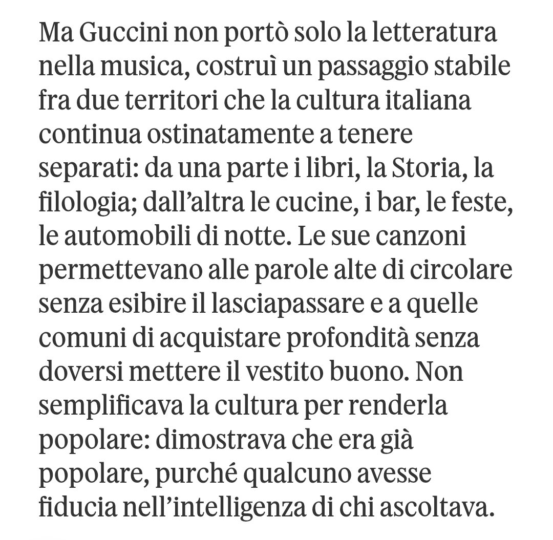 lorepregliasco's tweet photo. Giovanni De Stefano su @RollingStoneita ha scritto la cosa più bella che possiate leggere su Francesco Guccini @doracalva

https://t.co/mH8bpqy7A2 https://t.co/W9Ai5I4GWj