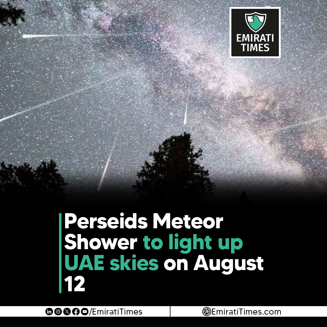 EmiratiTimes's tweet photo. Perseids Meteor Shower to light up UAE skies on August 12
https://t.co/HTstXIx6OE
#PerseidsMeteorShower #UAEAstronomy #CelstialEvent #EmiratiTimes #UAEStargazing #AlKhatimDesert #TelescopeViewing #MeteorShowers https://t.co/K322BrSvwq