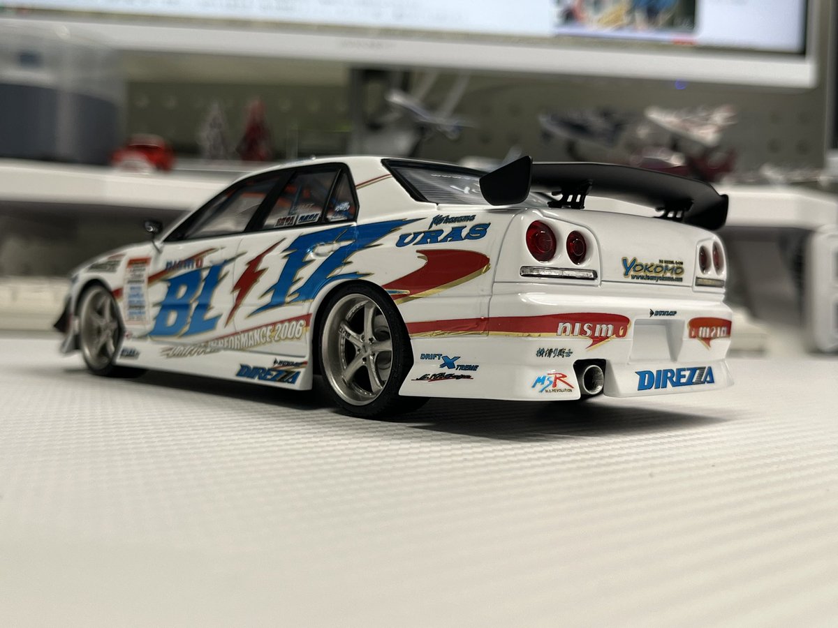 N180SXG's tweet photo. のむけんの愛機 ブリッツのER34 2006ver 無事に完成しました。
キットのデカールは使い物にならなかったためツテを使いデカール製作を依頼。
満足のいく仕上がりとなりました。 https://t.co/9e5LyoCtQ5