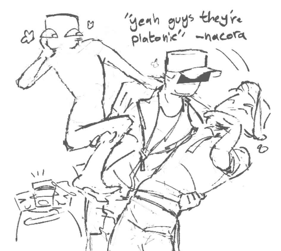 Nacora_Najita's tweet photo. "they are platonic" i say while drawing them like this #endlesstormenttrio https://t.co/fkEBLulJj2