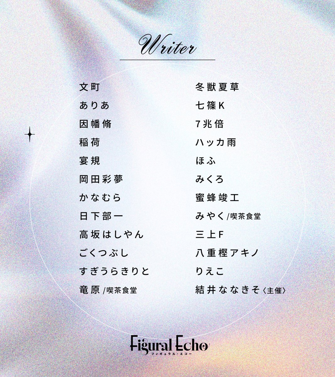 Nisokuju_kikaku's tweet photo. #Figural_Echo_公式 #二足獣企画_公式

⏹ 𝐅𝐢𝐠𝐮𝐫𝐚𝐥 𝐄𝐜𝐡𝐨｜TRPGwebアンソロジー

✧　R8.08.08 20:00
※一部公開日時が異なります

❚　theme　人型の人外
❚　https://t.co/LvBHDKlic8

世界へ接続しました。
お楽しみください。

♾#Figural_Echo_ライター報
┗執筆者からのお知らせ https://t.co/w3vvZ3AXEw