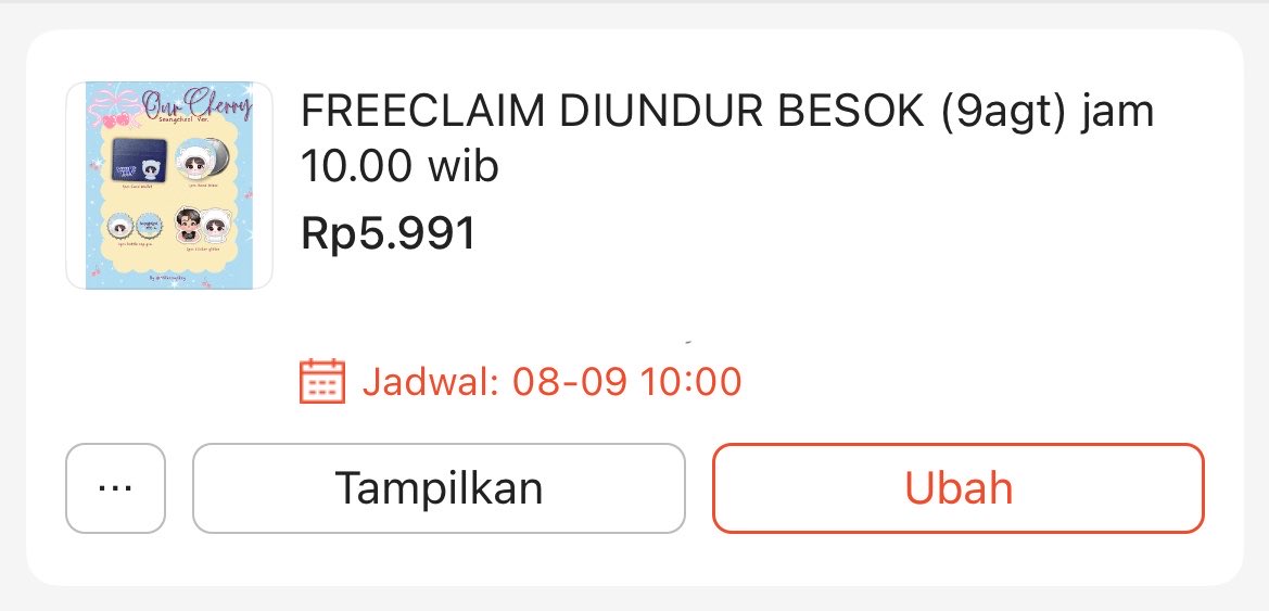 milkcoupkey's tweet photo. Dengan berat hati karna program gratong ku blm di acc sma oren dri kemarin, untk freeclaimnya aku undur besok jam 10.00 wib yaa, semoga besok program gratis ongkirnya sudah kembali terpasang🥹😔🙏🏻 https://t.co/bB4GqcBH9n