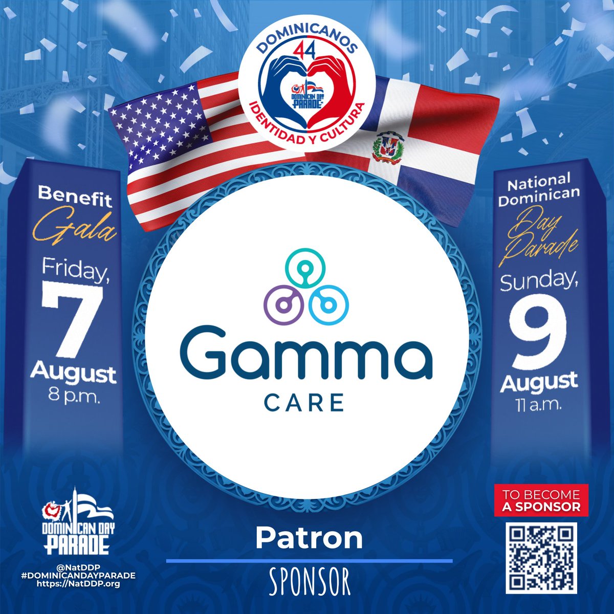 NatDDP's tweet photo. 🇩🇴🇺🇸Dominicanos: Identidad y Cultura.
Thanks to our Patron Sponsor ! 💙
🎉 44th #DominicanDayParade
🗓 Aug 7: Gala | 📍Greentree
🗓 Aug 9: Parade | 📍6th Ave, NYC
Follow @NatDDP
Support us—every donation counts! 🙌
#DominicanParade #NatDDP2026 #IdentidadYCultura https://t.co/CLvRuHAU5c