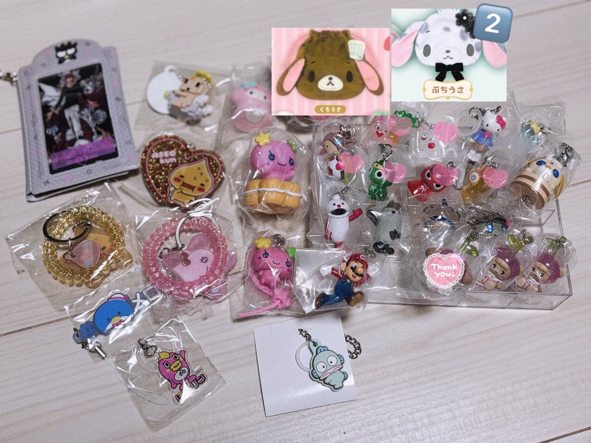 _OWL37's tweet photo. ガチャガチャ カプセルトイ めじるしアクセサリー しずくちゃん サンリオ シュガバニ たまごっち ノンタン ケロロ ニャッキ お茶犬 しまじろう 交換

【譲】1枚目
【求】2枚目、3枚目〉4枚目

🩷は2.3枚目優先
4枚目はめじるし以外でも◎
お気軽にお声掛けください！ https://t.co/RMNuV0kUcB