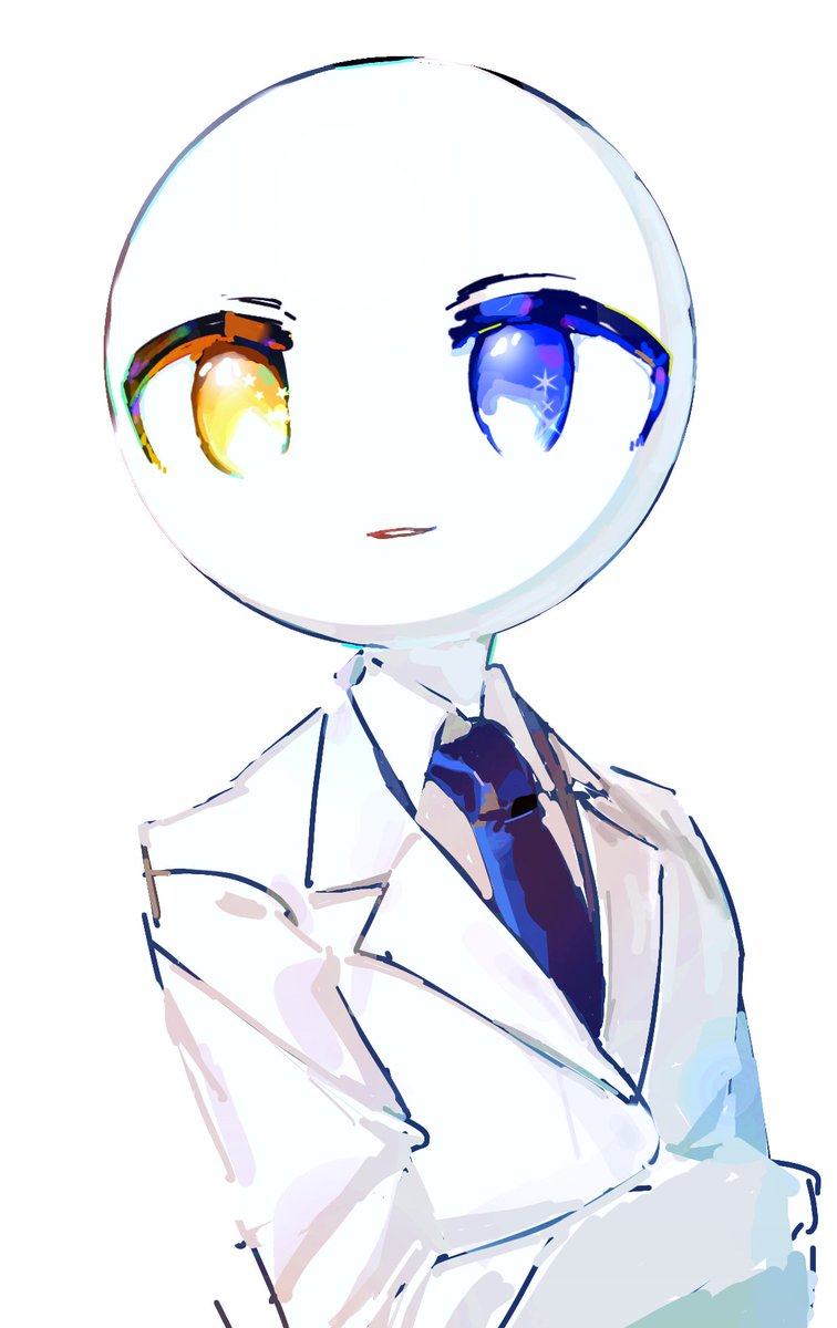 himesaba44's tweet photo. #丸顔人外 
目描くの楽しい https://t.co/CyNZjkVbH5