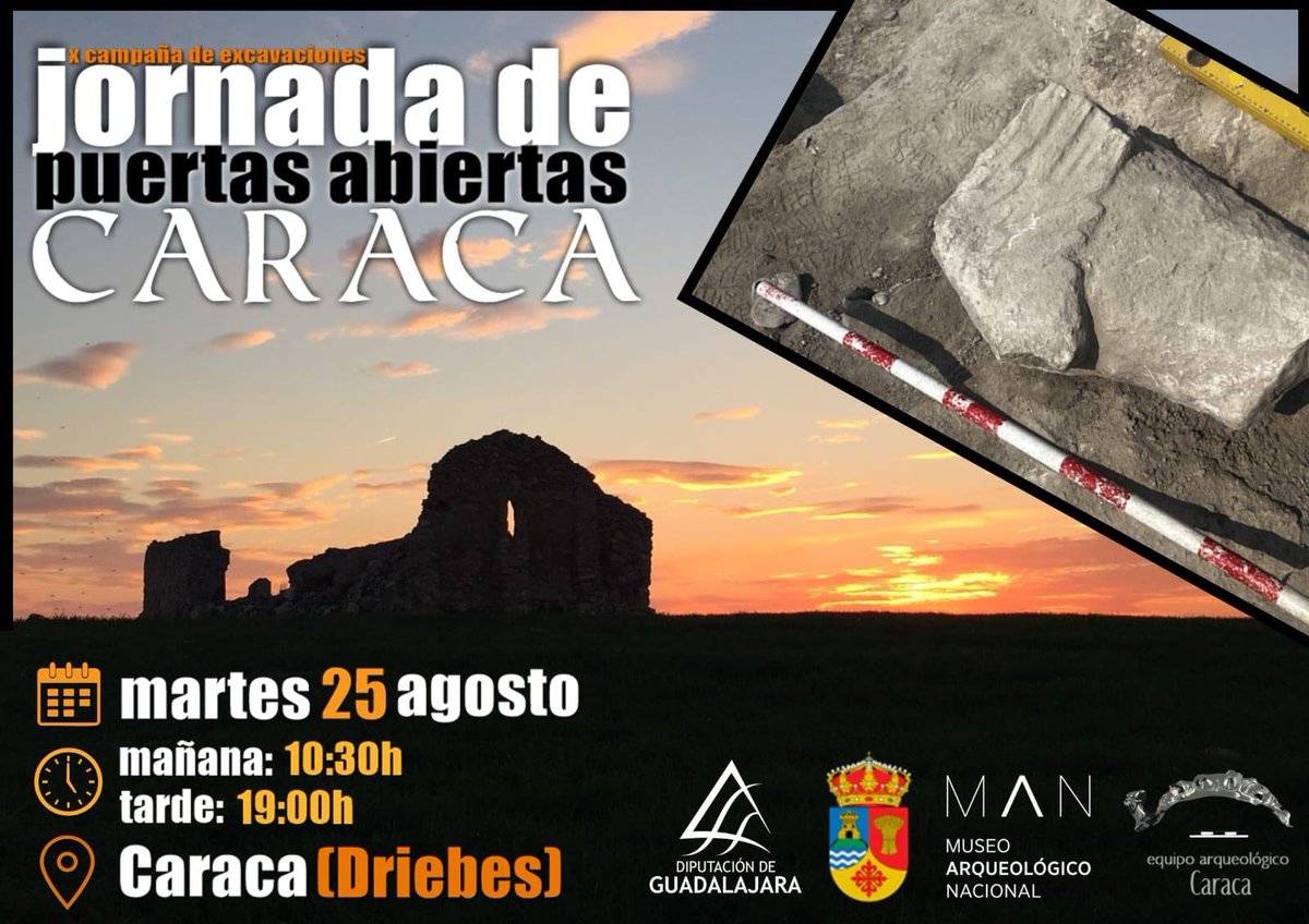 oCesar_oNada's tweet photo. 🔝 Jornada de puertas abiertas en Caraca.

📅 25 de agosto de 2026

¡No te pierdas visitar el yacimiento de la ciudad romana de Caraca! https://t.co/OZSPAzDtvL
