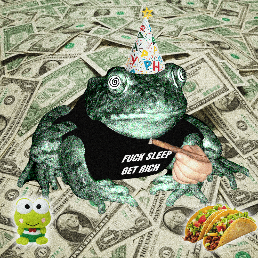 CryptoKage's tweet photo. Fuck sleep 
Get Rich https://t.co/NCBcDhe4hK