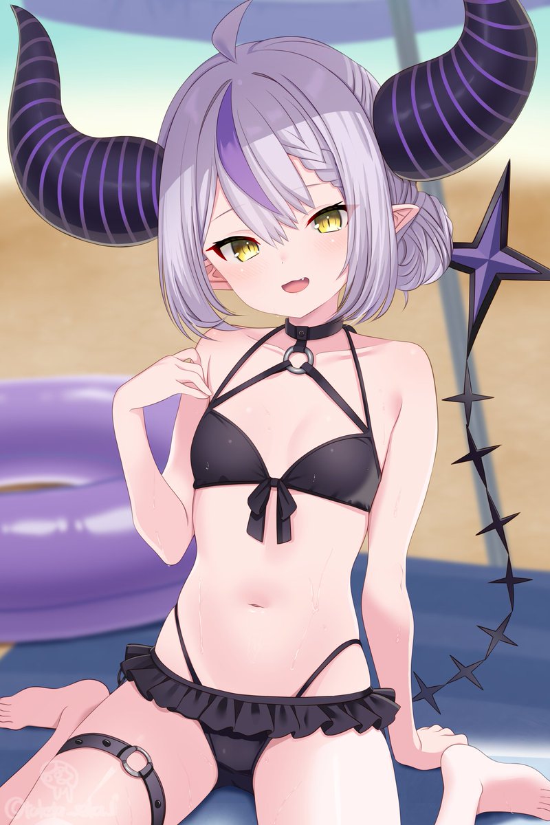 toketa_sekai's tweet photo. ラプ様～！🛸💜⛱️ #laplus_artdesu https://t.co/32CrHsXoa2