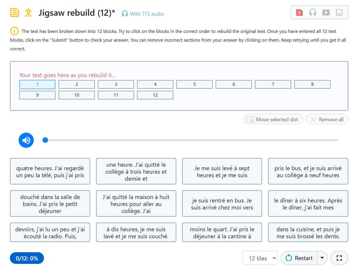 TextActivities's tweet photo. ๐ All 4 modes are also available via the NEW "SUBMIT" sub-menu = students build their answer first, then submit, then make any corrections as necessary
Read more here ๐๐๐
https://t.co/tPscvMpXQh
#mfltwitterati #mflchat #langchat #flteach https://t.co/YvSnszr6fo
