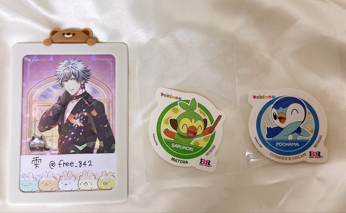 free_842's tweet photo. 【交換】
ポケモン サーティワン ステッカー

(譲)
サルノリ、ポッチャマ

(求)
ニャオハ、ニャビー

郵送希望です。 https://t.co/LYiA516kdi