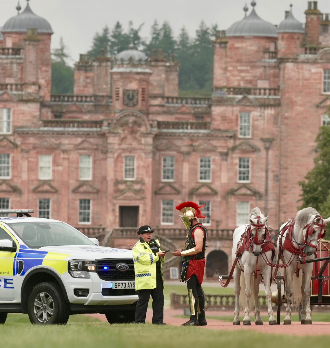 PSOSDandG's tweet photo. Our Community Officers are Drumlanrig Castle near #Thornhill for this years Galloway Country Fair. 

We have information on all things to do with reducing rural crime. 

Come and see us for a chat! #CommunityPolicing https://t.co/8KG6Zajxzh