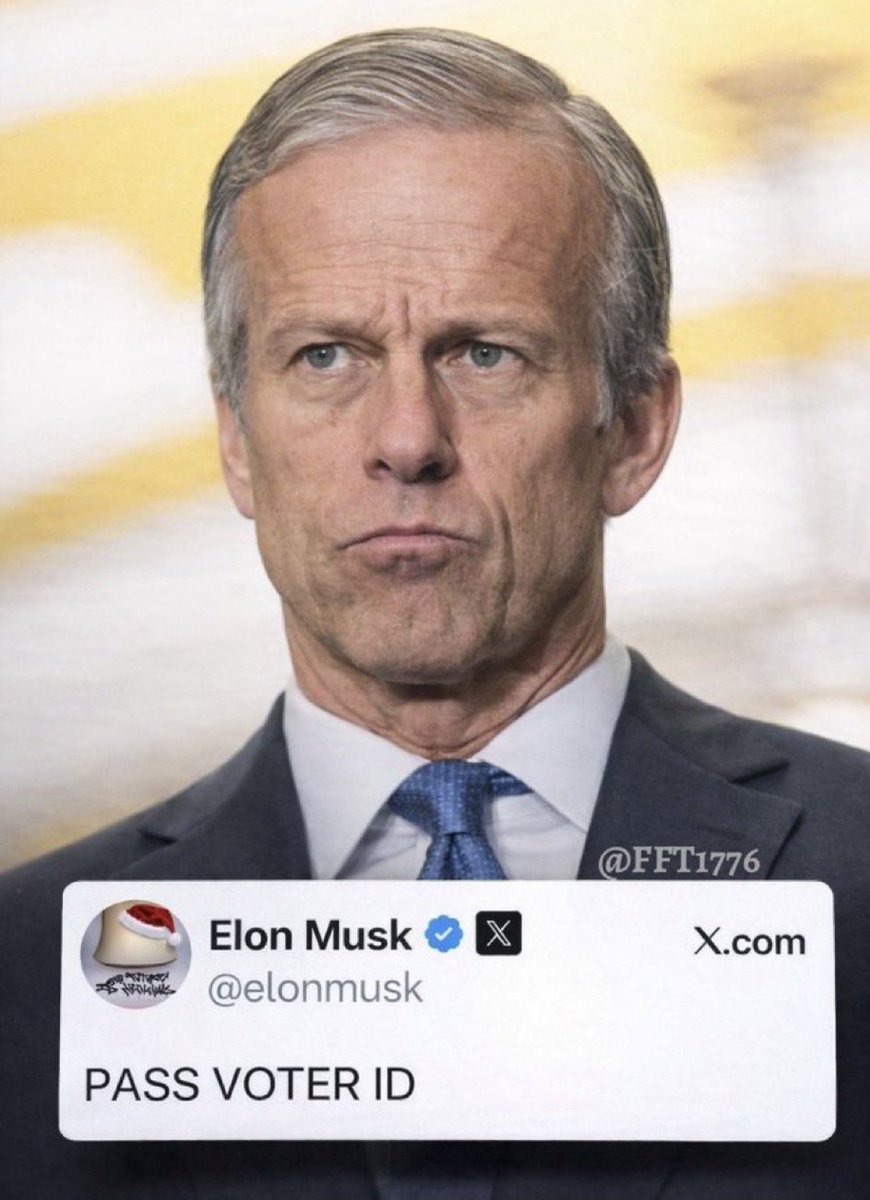 Backupjoepags1's tweet photo. John Thune can not remain Leader of the Senate. 

He has a chronic incurable case of TDS … America voted for Trump NOT Thune.

END THIS SHITSHOW. 

🚨JD Vance, step up! https://t.co/3TPJKYXiWj