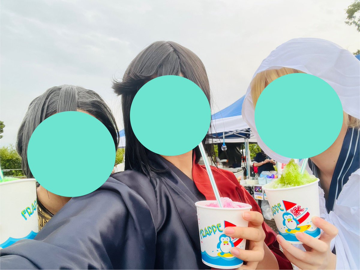 so_haneCS's tweet photo. りだつ！
ささぬき&amp;まんばとおりました
かき氷食べて、飛び込み盆踊りして、ラムネ飲んで、写真撮って、花火見て！
お祭りエンジョイ兼さんできてめちゃ楽しかったです✨
#コスビート国見 https://t.co/Iy5DCHc3Hi