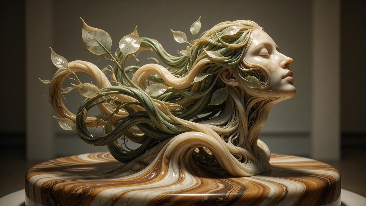 RockGrokAI's tweet photo. Organic Sculptural Style, prompt in alt. https://t.co/WHYEUr5049