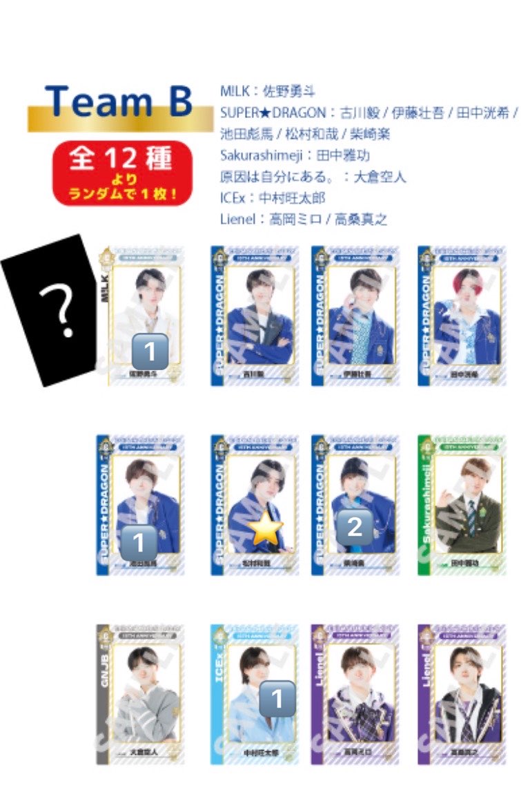 _yuchamaru_'s tweet photo. EBiDAN THE LIVE 2026 15th Anniversary エビライ グッズ 交換　両面トレカ

譲　佐野、池田、柴崎2、中村

求　⭐️松村

都内手渡し＞郵送での交換

条件の合う方いらっしゃいましたらお気軽にお声掛けください。 https://t.co/EFmjJnY1iB