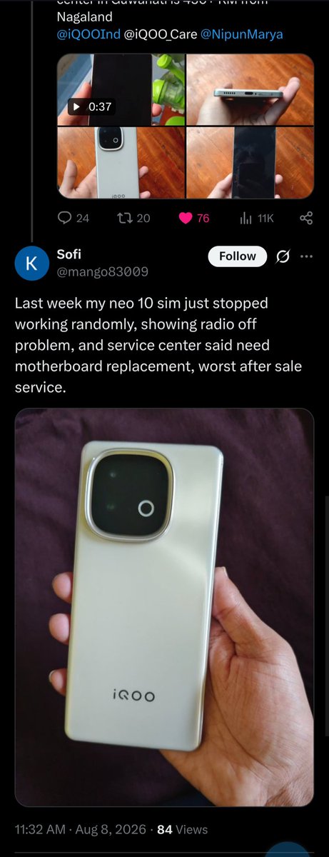 Gadgetsdata's tweet photo. iQOO Neo 10 Series users be cautious :

Many iQOO Neo 10 and iQOO Neo 10R and getting bricked after updating‼️⚠️

So, if you're using the device, do not update it...

If your device get bricked after updating, iQOO is asking to pay the price to fix it...

Because this is the issue with motherboard so it's a hefty amount for many users and also know this :

iQOO is offering some discount for iQOO Neo 10 Series users if their device got bricked due to the update‼️