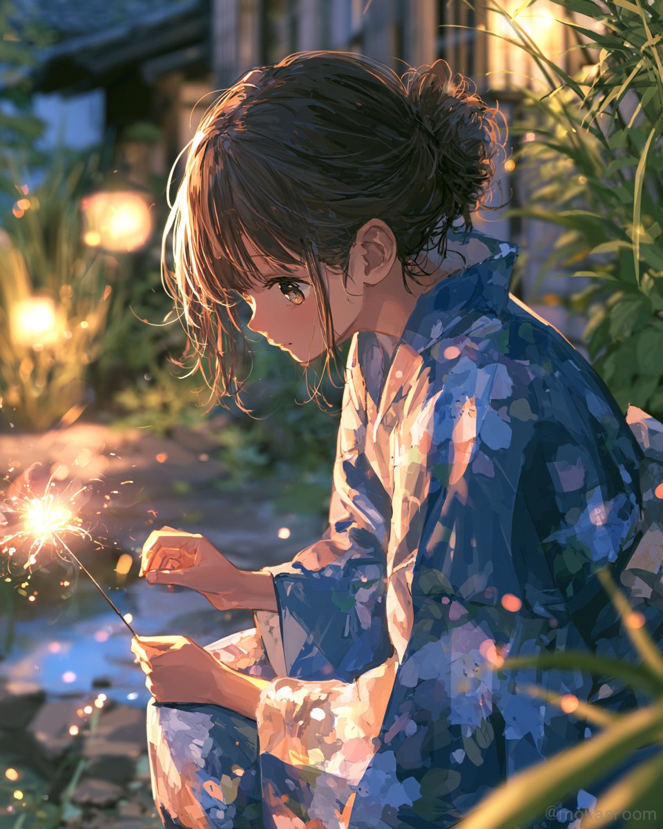 mokasroom's tweet photo. #AIほのぼの
参加させていただきます🩷

庭先でほのぼのと花火🎇 https://t.co/HPdbZKY7w9