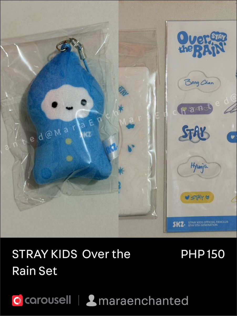 MaraEnchanted's tweet photo. wts lfb skz ph

✨official merch for sale (all new)

• bbokkari keyring ₱500
• rain fairy + id holder + sticker ₱150
• skzoo jibbits ₱800

🏷️ stray kids bang chan lee know changbin hyunjin han felix seungmin in https://t.co/Yd6e2uDSiX
