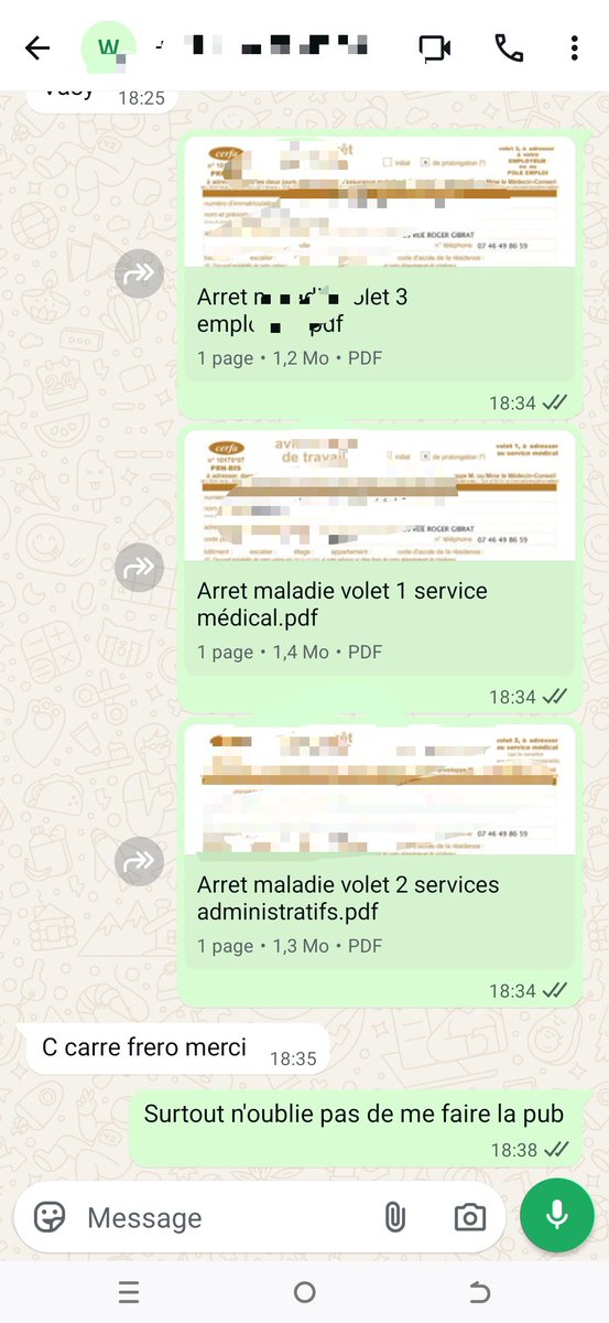 clanberdlla's tweet photo. Pour tout  vos nouveaux formulaires arrêt maladie télétransmis 
veuillez me contacter sur mon numéro WhatsApp 07 73 32 29 07 ☎️🥇ou 
Cliquez sur le lien pour me contacter 
👉 https://t.co/sg742IjsxP 👈

#Nantes  
#Europe 
#Paris 
#Marseille
 #Lyon 
#Toulouse #Nice #Nantes #Montpellier