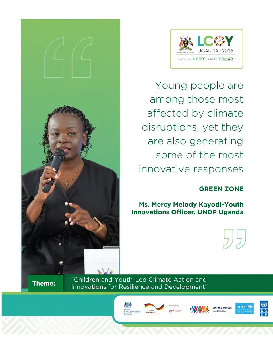 LCOYUganda1's tweet photo. 🟢 “Experiences and solutions emerge from Communities.”

🟢 “The #LCOYUg2026 process is a critical bridge .” Says Mercy Melody Kayodi 

@UNDPUganda https://t.co/bON3u8oEOd