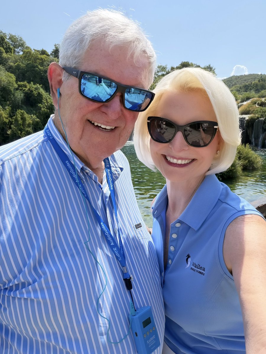 CallyGingrich's tweet photo. Enjoyed a beautiful day exploring Krka National Park in Croatia. The spectacular waterfalls, crystal-clear waters, and lush scenery made for an unforgettable visit. 🇭🇷 https://t.co/qY51xgUxb0