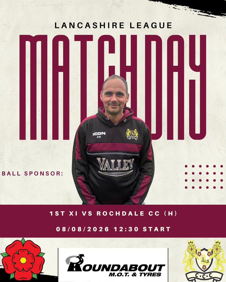 crompton_cc's tweet photo. Ladies and Gentlemen, it’s Matchday 🏏
🏏The 1XI face Rochdale CC at home, and the 2XI are away at Enfield CC
🍺The bar is open at CCC so get down and support the lads in the best beer garden in Shaw ☀️
🕧 12:30 start
Good luck! 💪
#cromptoncricketclub #ccc https://t.co/5UlbYVjxe2