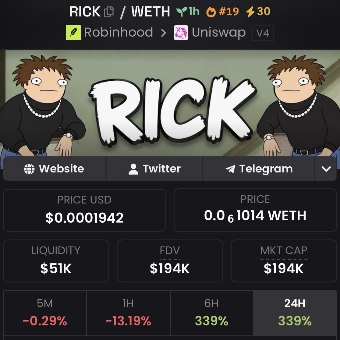 jogosHP's tweet photo. $RICK  🚀made a hug move!🚀

📈 $194kMC→$236k MC
A huge run that caught serious attention.💰💥

The Alpha TG was watching the momentum early and tracking the move as it developed📊
  Stay connected in my TG

CA: EPjFWdd5AufqSSqeM2qN1xzybapC8G4wEGGkZwyTDt1v  
#solana #memecoin
@memecoin09873