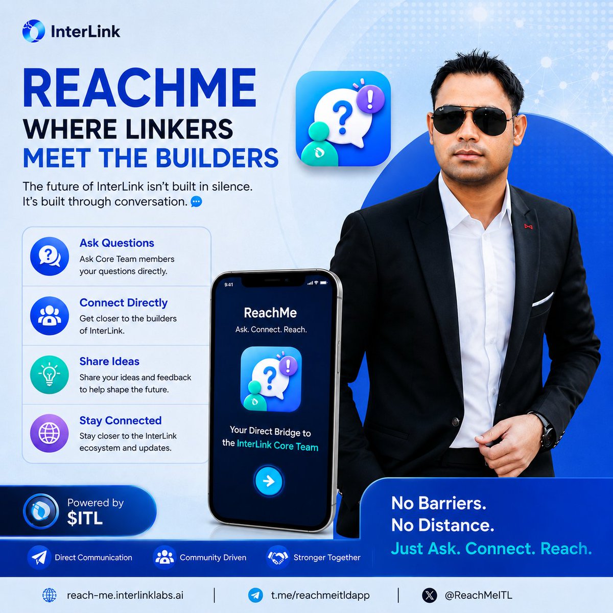 MuskanIsla50434's tweet photo. 🚀 REACHME is where Linkers connect!

💬 Ask questions
🤝 Meet builders
💡 Share ideas
🌐 Stay connected with InterLink

One platform. One community. Real conversations. 💜

Just Ask. Connect. Reach. 🚀

#ReachMe #InterLink #ITL #ITLG https://t.co/iQLKVexDUK