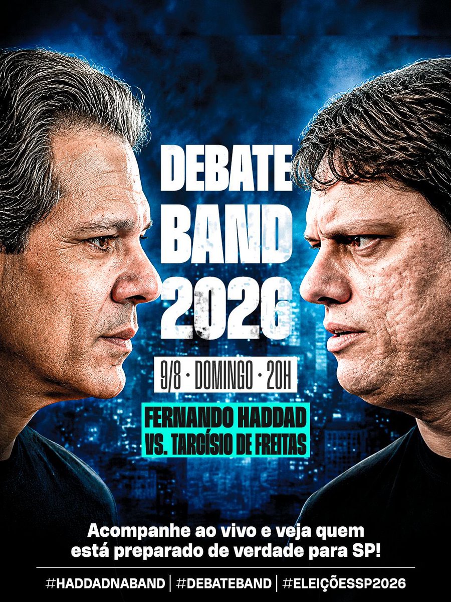 lazarorosa25's tweet photo. 🚨 AMANHÃ TEM HADDAD NA BAND!

O debate chegou. E São Paulo vai poder comparar dois projetos para o futuro do estado.

De um lado, Haddad com propostas e experiência. Do outro, Tarcísio que só prejudicou o povo. 

Vamos fazer barulho nas redes!

HADDAD NA BAND ✊🏾 https://t.co/88WB6XBwsM
