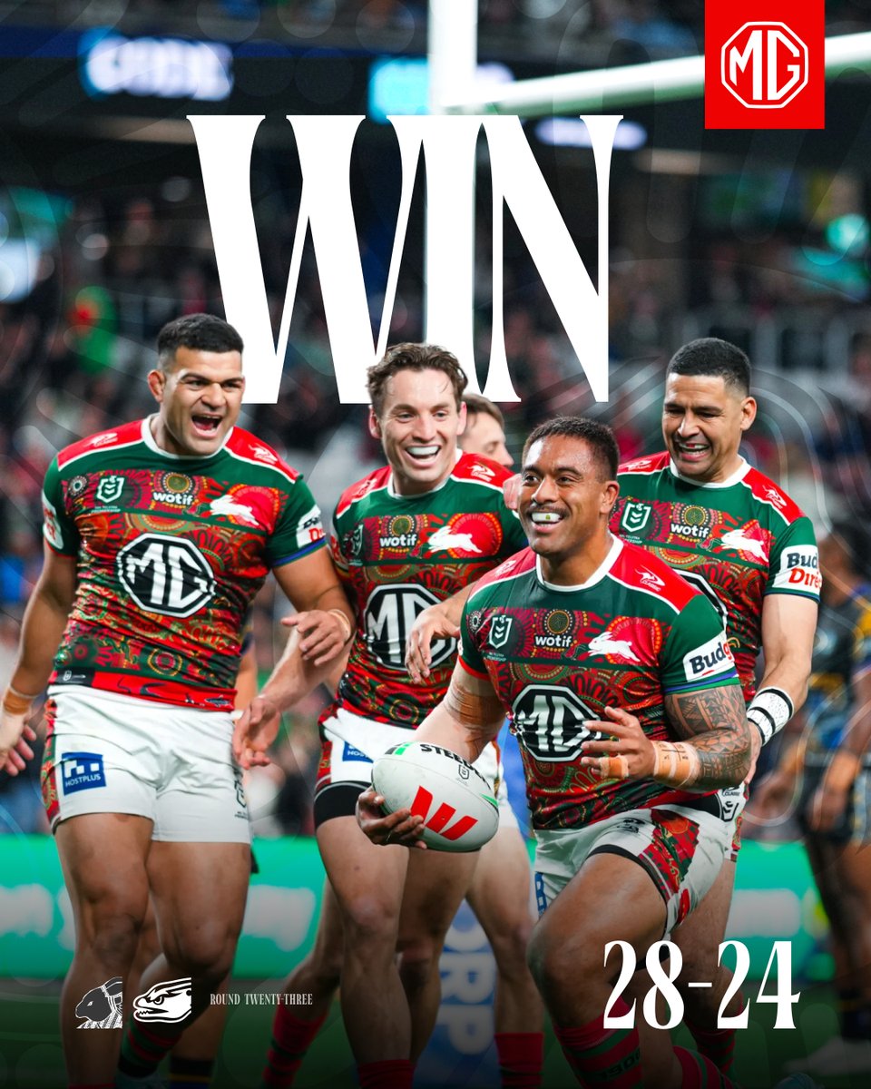 SSFCRABBITOHS's tweet photo. How’s the heart rate, Souths fans?

#MGMotor https://t.co/d0JYiMIoDO