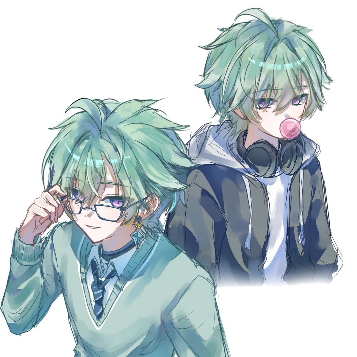 albatron990523's tweet photo. 現パロ（と学パロ）のローエン https://t.co/IKrb9xTc3V