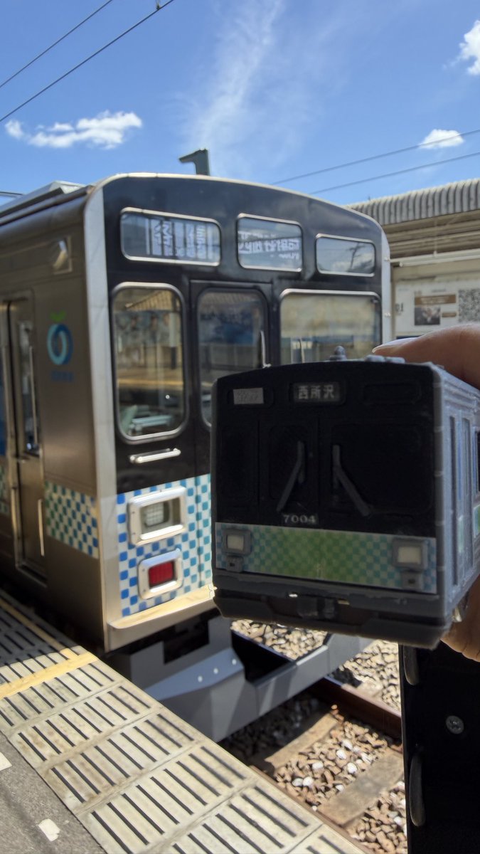 ShinKyp1's tweet photo. 西武7000系にも会いに行きました。
プラレールを製作当時は行き先不明だったので、表示幕は黒いままでしたが、西所沢行きにしました。
ありがとうございました。
＃3Dプリンター
＃プラレール
＃西武 https://t.co/jc0HNIGLfL