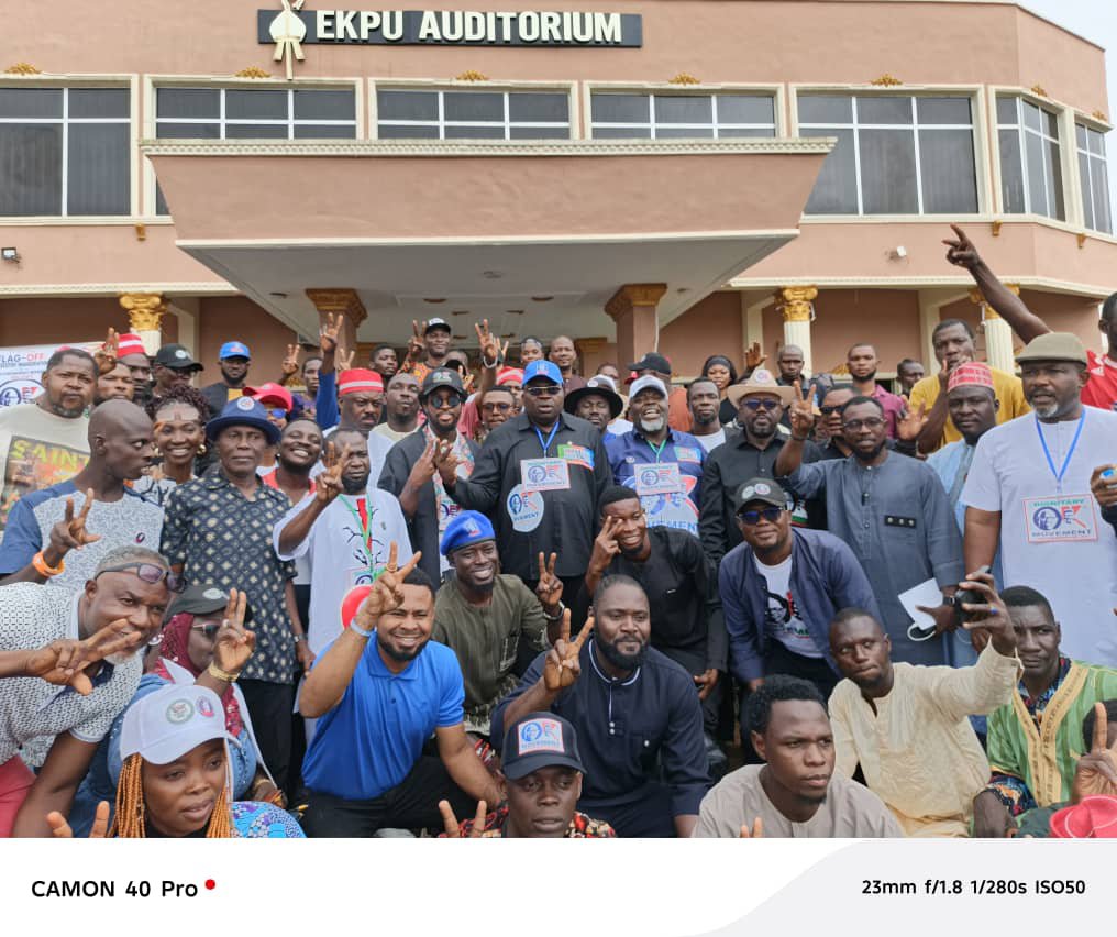OKMOVEMENT_OFF's tweet photo. https://t.co/WR4KGxh2Pu MASSIVE TURNOUT! A GRAND FLAG-OFF AS OK MOVEMENT OFFICIALLY TAKES OFF IN EDO STATE https://t.co/GX3QbSQjT4