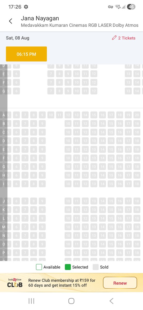 Ajaychairman's tweet photo. #JanaNayagan houseful shows continues...

3rd Saturday evening shows:

Just a few examples focussing on single/double screens:

KK Nagar Kasi, Medavakkam Kumaran, Kolathur Ganga FULL

Vettri, Varadharaja, Velco. All FULL

Ambattur RAKKI Big screen FULL. Mini Rakki also FULL. https://t.co/22LGcJVguJ