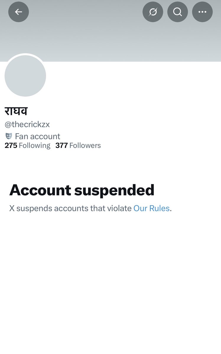 thecrickzx45's tweet photo. Trying To Collect Mutuals Old Acct Suspended @thecrickzx 🥲 https://t.co/9uwRWmHDng