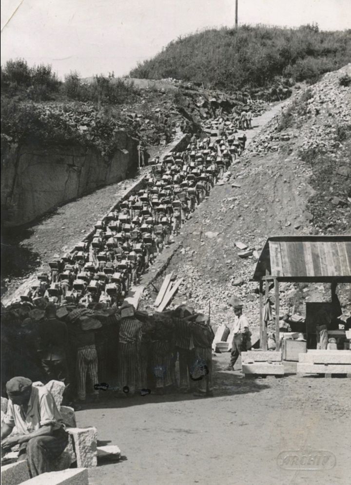 AuschwitzMuseum's tweet photo. 8 August 1938 | The first group of prisoners was transferred from Dachau to Mauthausen. This date marks the beginning of the operation of this German Nazi concentration camp. During this phase, the prisoners had to build the camp and set up operations in the quarry.

Over 190,000 people were imprisoned in the Mauthausen-Gusen complex. At least 90,000 of them were killed, including around 28,000 Poles. https://t.co/NEfLwhg2Df