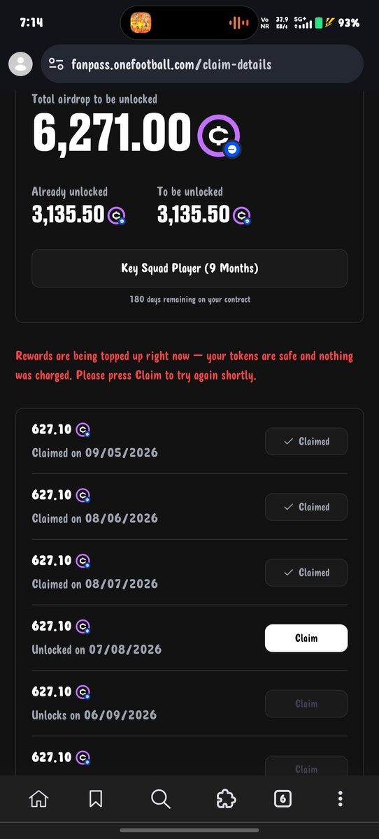 Cryptolohar's tweet photo. Ofc Airdrop Claiming Not working Show Error
@ofc_the_club https://t.co/0GW5OJ0lTk