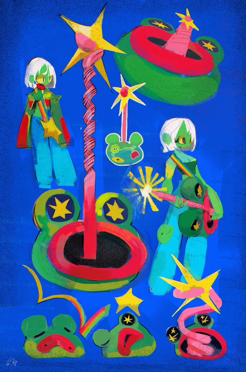 LuckySabiii's tweet photo. frog guitar #art https://t.co/zzCM38l5Op