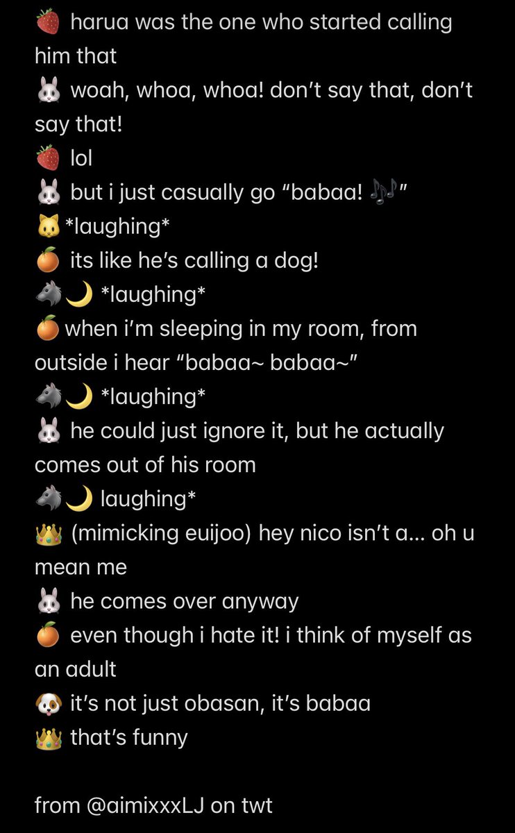 bunniewiju's tweet photo. THIS IS FRYING MEEE harua calls euijoo babaa at the dorms which is technically “old hag” 😭😭😭 euijoo saying he only responds bc he feels like the adult 😭 https://t.co/HQYbPyLf00