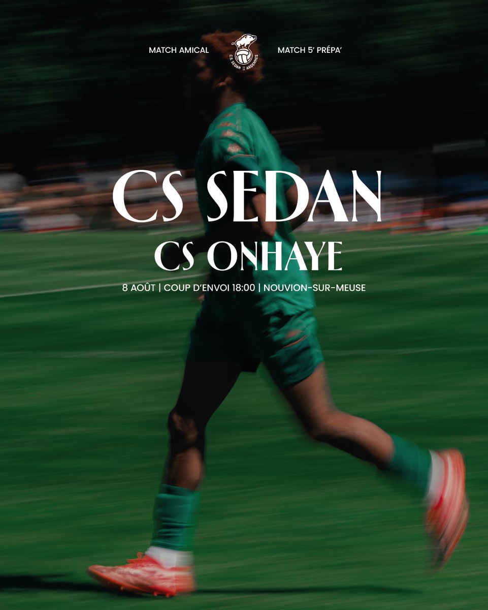 _CSSA's tweet photo. 🔜Déplacement à Nouvion-sur-Meuse pour leur 5ᵉ match de prépa.

⚔️ CS OHNAYE
📅 Samedi 8 août
⏰ 18h00
🏟️ C.O.S.E.C (Complexe Sportif Evolutif Couvert) Rue de l'Escadrille Normandie, 08160 Nouvion-sur-Meuse
🎟️ 2€ (Ouverture des portes 17h https://t.co/VmdRDQwd1v