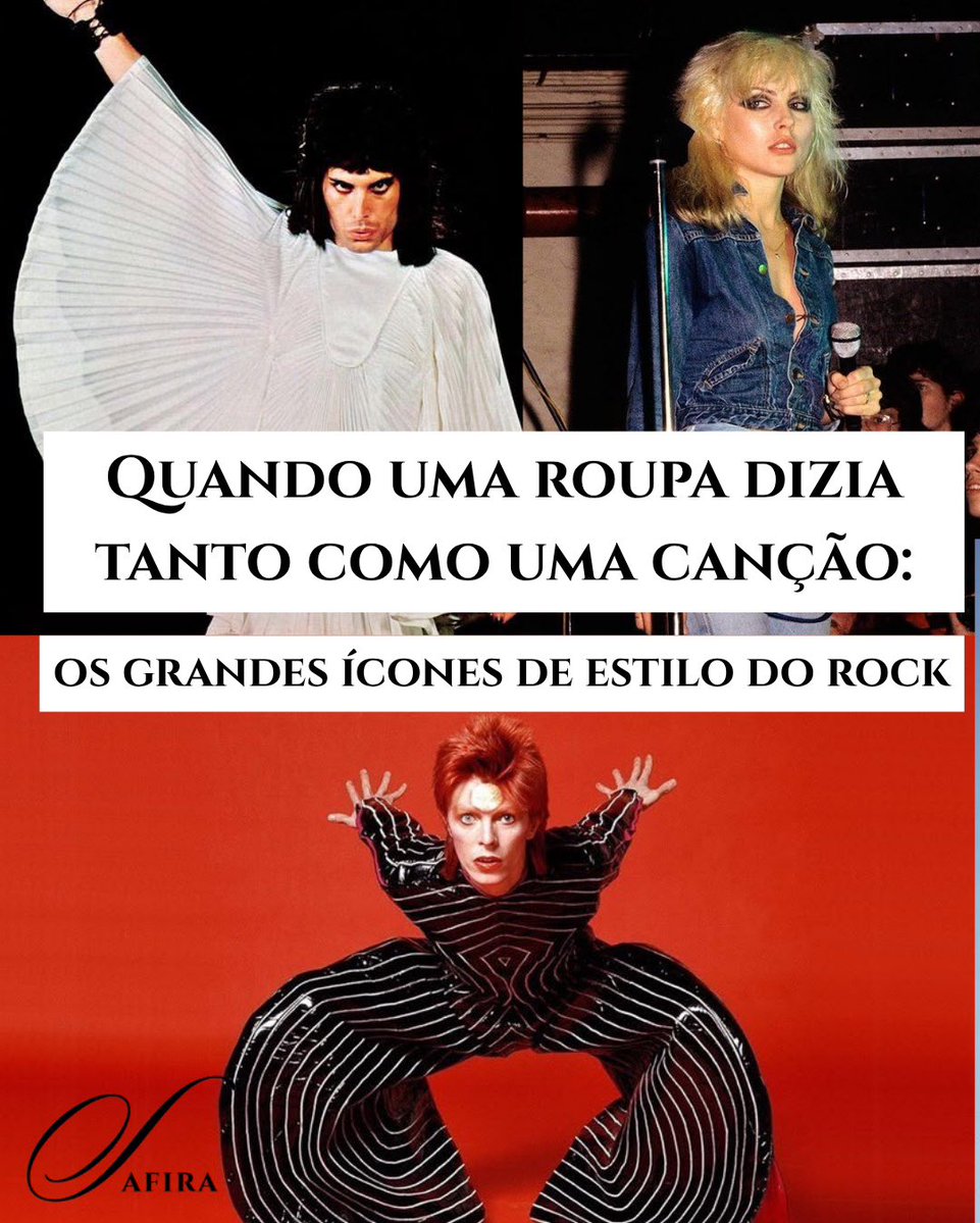 RevistaSafira's tweet photo. Antes de serem tendências, foram revoluções.

David Bowie, Stevie Nicks, Prince, Debbie Harry, Freddie Mercury e Joan Jett não fizeram história apenas através da música.

Lê o artigo completo em https://t.co/XdZBb4ZP18

#moda #rock #freddiemercury #davidbowie #prince https://t.co/Pqn6C7YtDY