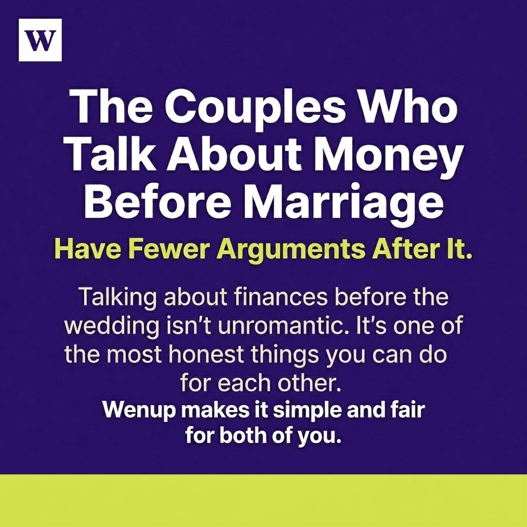 wenupuk's tweet photo. The couples who talk about money before marriage tend to argue about it less after.
That conversation isn't unromantic. It's one of the most honest things you can do.
A prenup is just the beginning of it. https://t.co/x0czifgqqB