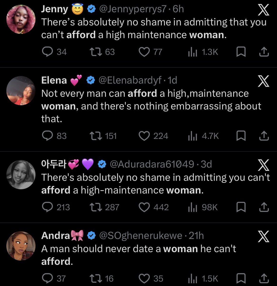 1meajay's tweet photo. women : “you men talk about women like they’re objects to be owned.”

- women talking about women: https://t.co/tBMuGTzlGo