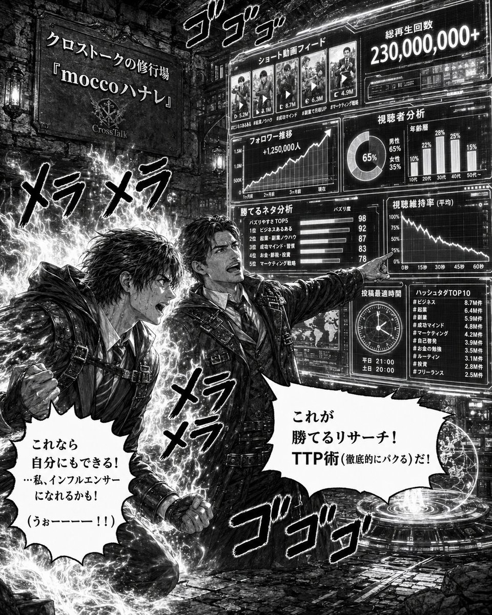 crosstalk_guild's tweet photo. 「SNSやりたいけどフォロワー0からじゃ無理…」と諦めていませんか？😭

実はTikTokならフォロワーゼロからでも一撃大バズりのチャンスが🔥

8/18(火)18時〜クロストークの修行場（moccoハナレ）にて『パクリは正義』で素人が勝つTikTok攻略セミナー開催！

勝てるリサーチ＆TTP術とは…？👇（1/2） https://t.co/9ppx5Phhm7