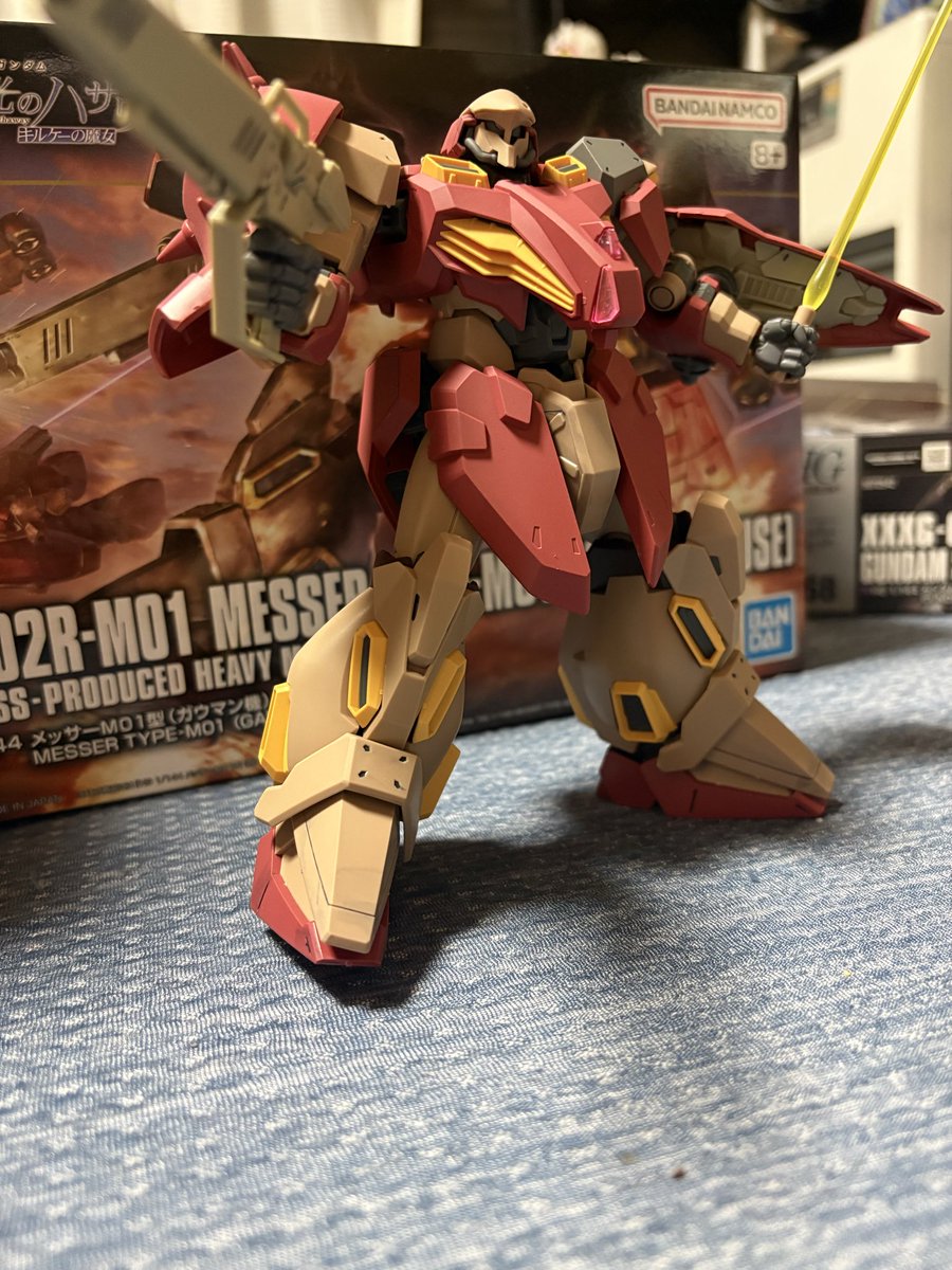 daifather's tweet photo. 勢いに任せて完成っ！
メッサーガウマン機

グスタフ同様
肉厚で実に作りがいのあるHG

次はアイツだ
#ガンプラ
#メッサーガウマン機
#次回予告 https://t.co/LvalSGPMJH
