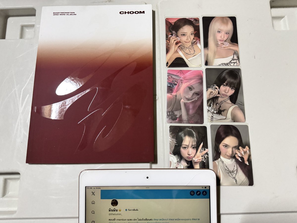 thelumin_'s tweet photo. อัลบั้มเต็ม choom crimson ver แกะแล้ว ของครบ 330 รวมส่ง

#ตลาดนัดbabymonster https://t.co/EiUzvTITMq